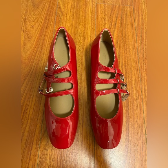 Mary Jane shoes . Red Mary Jane. Retro. - Picture 6 of 14